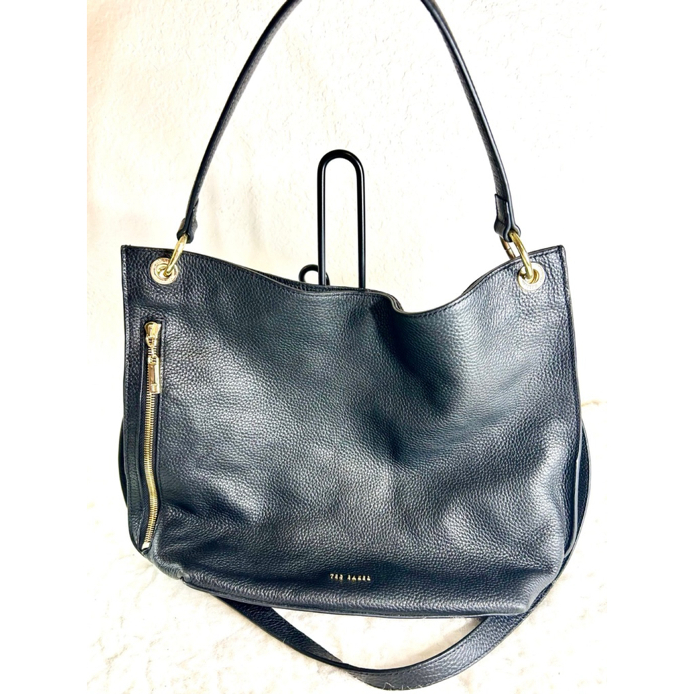 Ted Baker Chhloee soft black leather hobo bag large